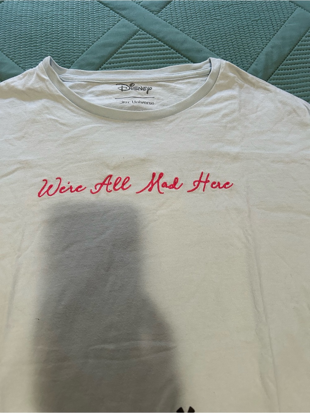Her Universe White and Green Alice In Wonderland Graphic Tee - Picture 3 of 4